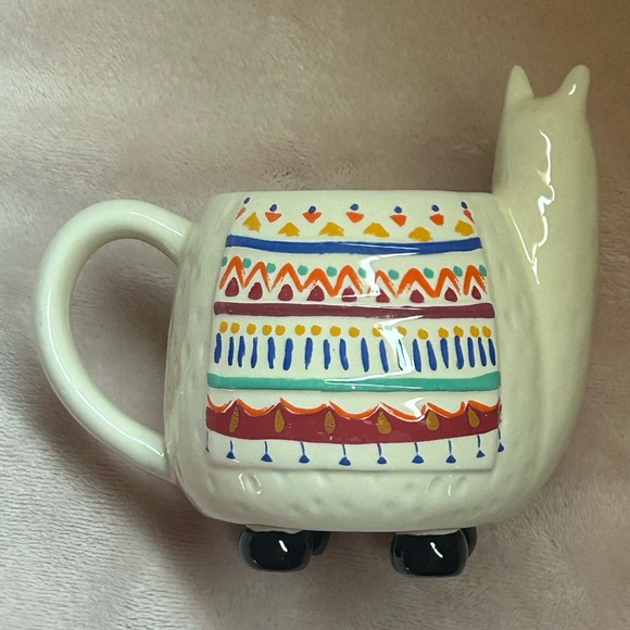 Ceramic Llama Mug BIG Handle Footed Coffee Tea 16oz Cute! USED - Picture 2 of 3